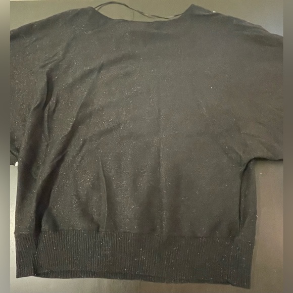 INC Floral Sequence Cotton Short Sleeve Sweater *Like New*. Size M - Picture 7 of 8